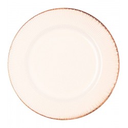 Prato Avulso Raso 27,5cm De Cerâmica Linear Bege